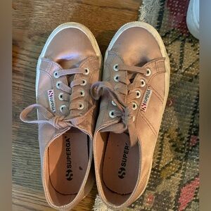 Superga pink satin sneakers, 36